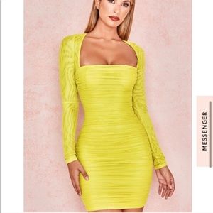 House of CB London Valentina Yellow Dress